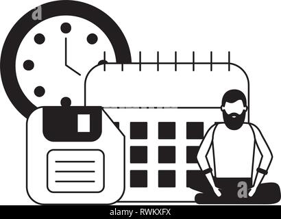 Geschäftsleute, die Arbeit im Büro Stock Vektor