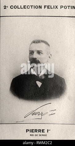 Fotografische Porträt von Pierre 1er de Serbie, ROI - Von 2 e SAMMLUNG FÉLIX POTIN, Anfang des 20. Jahrhunderts Stockfoto