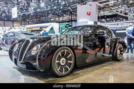 Eadon Grün Schwarz Cuillin wurde während der 2019 Genfer Autosalon am Mittwoch, 6. März, 2019 präsentiert. (CTK Photo/Rene Fluger) Stockfoto