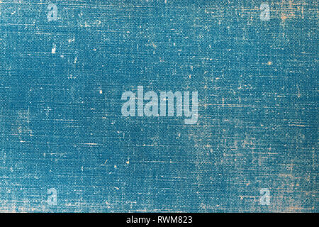 Ein vintage Tuch Buch Cover mit einem Blue Screen pattern und grunge Hintergrund Texturen. Stockfoto