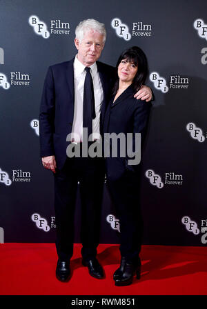 Richard Curtis und Emma Freud an der BFI Vorsitzender Abendessen auf dem Rosewood Hotel, London. Stockfoto