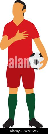 Fußball-Fußball-Nationalhymne Stock Vektor