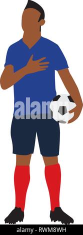 Fußball-Fußball-Nationalhymne Stock Vektor