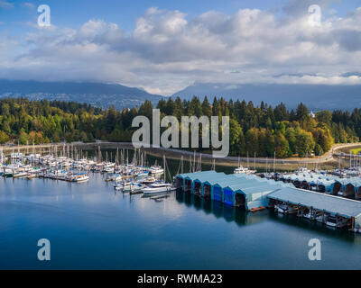 Bayshore West Marina; Vancouver, British Columbia, Kanada Stockfoto