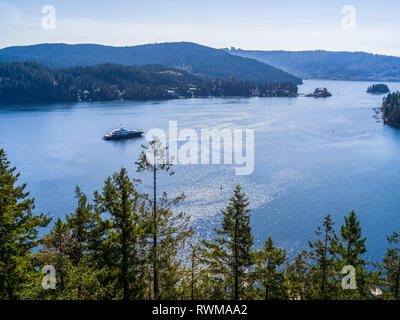 Steinbruch Rock, Deep Cove, North Vancouver, Vancouver, British Columbia, Kanada Stockfoto