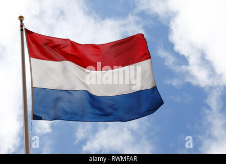 Die Niederlande Nationalflagge Stockfoto