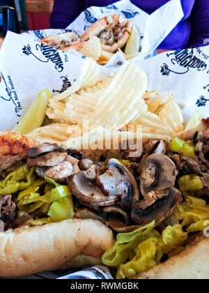 ATLANTA, Georgia - 22. März 2016: Seit 1973, der Verrückte Italienische hat wurden in der Gegend von Atlanta für authentische Philly Cheese Steak Sandwich zu platzieren Stockfoto