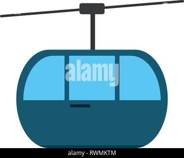 Seilbahn Kabine Symbol isoliert Stock Vektor