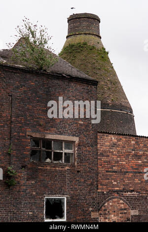 Blick auf die Flasche Backofen und Werke von Preis und Kent, Longport, Stoke-on-Trent Stockfoto