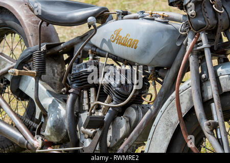 1928 Indische 101 Scout Motorrad. Classic American Motorcycle Stockfoto