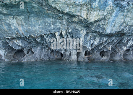 Der surreale Marmor Höhlen (Capilla de mármol), Rio Tranquilo, Aysen, Patagonien, Chile Stockfoto