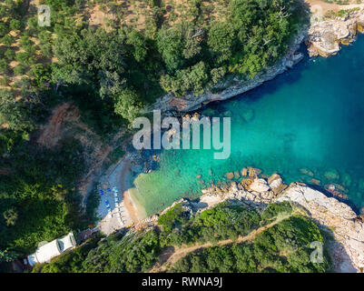 Regina Giovanna in Sorrent, Italien - Privatstrand Stockfoto