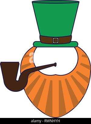 Saint Patricks Day Cartoons blaue Linien Stock Vektor