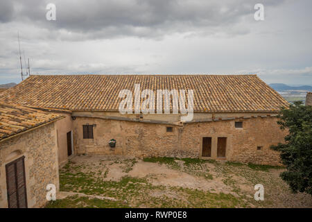 Blick vom Puig de Maria in Alcudia (Mallorca), Mallorca, Balearen, Spanien Stockfoto