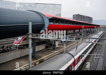 Bahnhof Genève-Sécheron, Genf, Schweiz Stockfoto