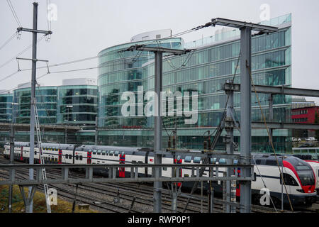 Bahnhof Genève-Sécheron, Genf, Schweiz Stockfoto