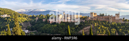 Die Alhambra, ein Palast- und Festungsanlage, Granada, Spanien Stockfoto