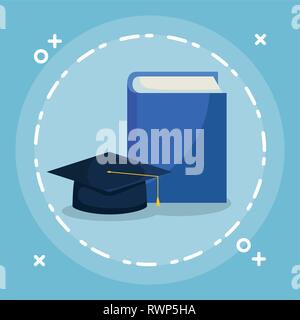 Text Buch mit Graduierung hat Vector Illustration Design Stock Vektor