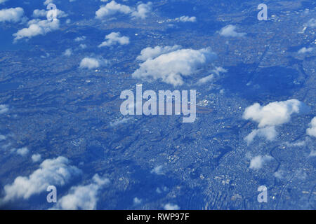 Luftaufnahme von Shizuoka, Japan Stockfoto