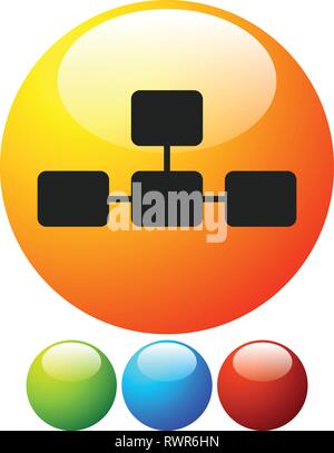 Topologische, hierarchisches Diagramm Symbol, Multilevel chart, Diagramm Stock Vektor