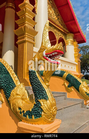 Phaya Naga dragon Wat Ong Teu Vientiane Laos Stockfoto