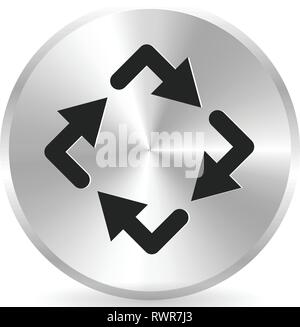 Das Symbol Kreisförmige Pfeile, drehende Pfeile. Im Uhrzeigersinn Pfeile Stock Vektor