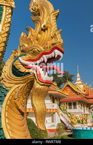 Phaya Naga dragon Wat, Foon Vientiane Laos Stockfoto