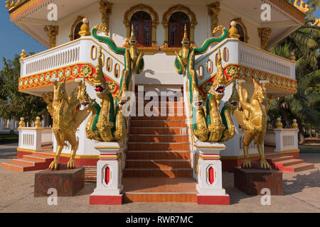 Reich verzierte Pavillon Wat, Foon Vientiane Laos Stockfoto
