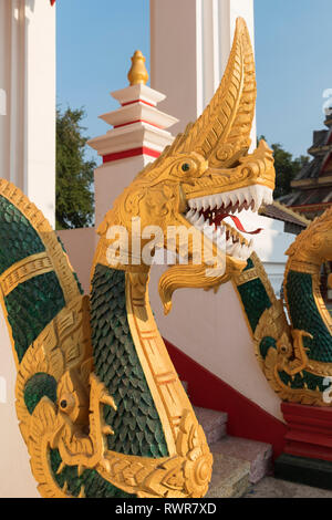 Phaya Naga dragon Wat Pha That Luang in Vientiane Laos Stockfoto