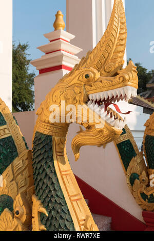 Phaya Naga dragon Wat Pha That Luang in Vientiane Laos Stockfoto