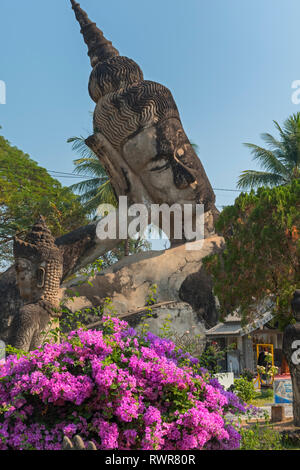 Der Buddha Park Xieng Khuan Liegenden Buddha Vientiane Laos Stockfoto