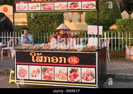 Essen Anbieter Vientiane Laos Stockfoto