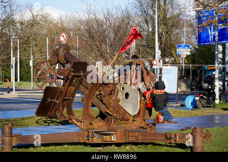 Frieden, Artwork von R. Brandenberg, Place des Nations, Genf, Schweiz Stockfoto