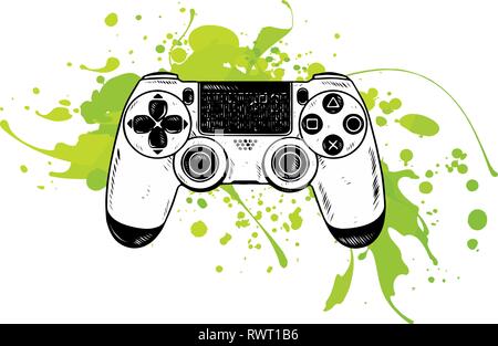 Gamepad für Spielekonsole. Der Joystick für die Konsole. Der Controller im Vektor. Joystick Vector Illustration. Stock Vektor