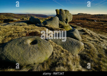 Entlang der südlichen Kanten des Kinder Scout, Derbyshire, England (2) Stockfoto