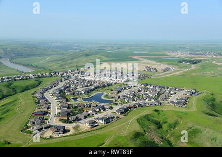 Antenne, Wohnunterteilung, Lethbridge, Alberta Stockfoto