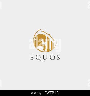 Pferd von Finanz-, Versicherungs-, kreative logo template Vector Illustration, Symbol Elemente isoliert Stock Vektor