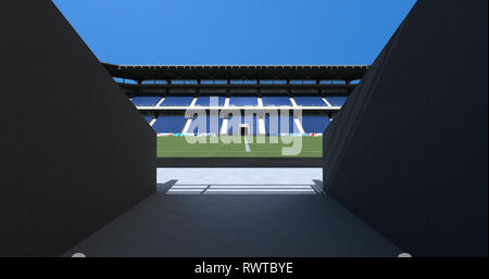 Eingang zum Fußballstadion Hintergrund, 3D-Rendering Stockfoto