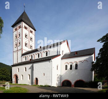 St. Johannis-Kirche, Unesco Weltkulturerbe Oberes Mittelrheintal, Lahnstein, Rheinland-Pfalz, Deutschland Stockfoto