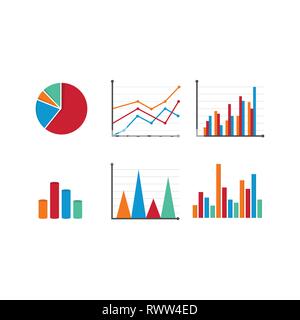 Daten tools Finanzen Grafik und Grafik. Tabelle und Grafik, Diagramm Daten Finanzen, in dem Bericht "Diagramm, Informationen Daten Statistik Stock Vektor