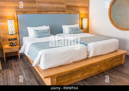 Die Wohnimmobilien Innenbereich Schlafzimmer Stockfoto