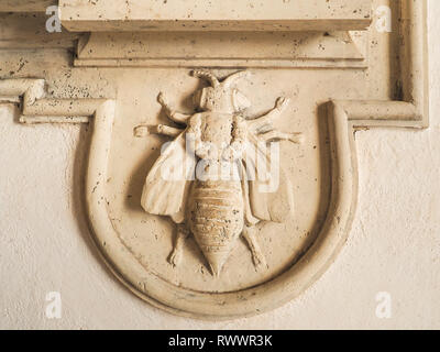 Nationale Galerie für Antike Kunst in barocken Palast Barberini mit renommierten Sammlung von Kunstwerken. Biene Barberini Familie Symbol der Papst Urban VIII. Stockfoto