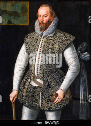 Sir Walter Raleigh (C. 1552-1618), Portrait Malerei, 1598, William Segar Stockfoto