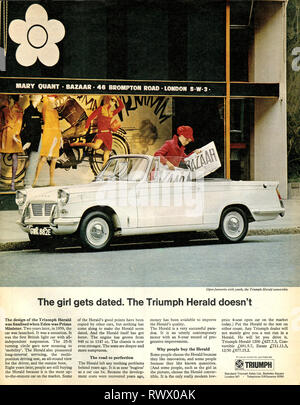1970er Jahre UK Triumph Magazin Anzeige Stockfoto