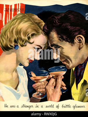 1950er Jahre UK Illustrationen Magazin Platte Stockfoto