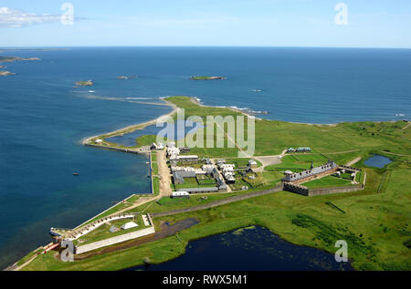 Antenne, NHS, Festung Louisbourg Louisbourg, Nova Scotia Stockfoto