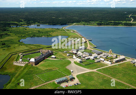 Antenne, NHS, Festung Louisbourg Louisbourg, Nova Scotia Stockfoto