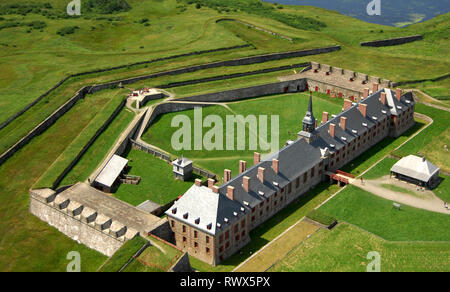 Antenne, NHS, Festung Louisbourg Louisbourg, Nova Scotia Stockfoto