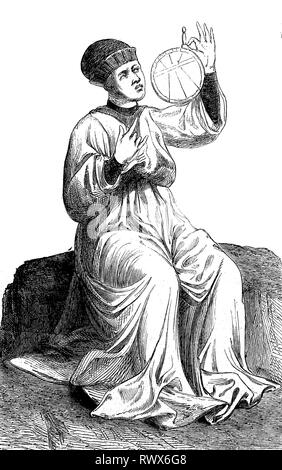 Ein Astrologe aus dem 15. Jahrhundert/Astrologe aus dem 15. Jahrhundert Stockfoto