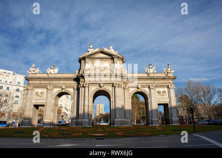 Puerta de Alcala, Plaza de la Independencia. Madrid, Spanien Stockfoto